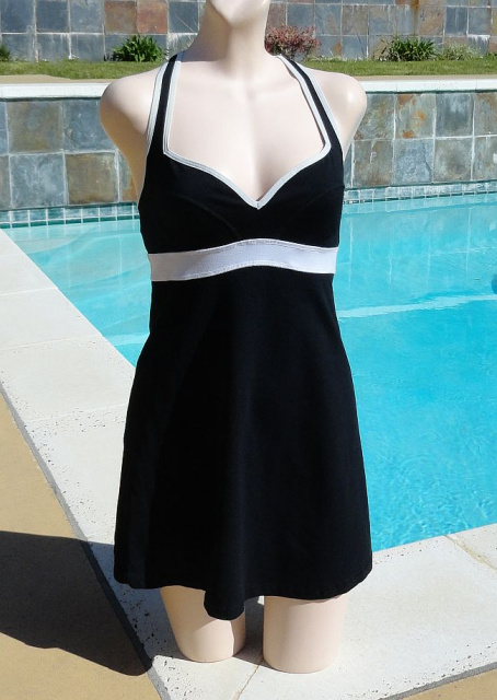 Vintage 90s BEBE Black Short Mini Dress Cover-up Size M